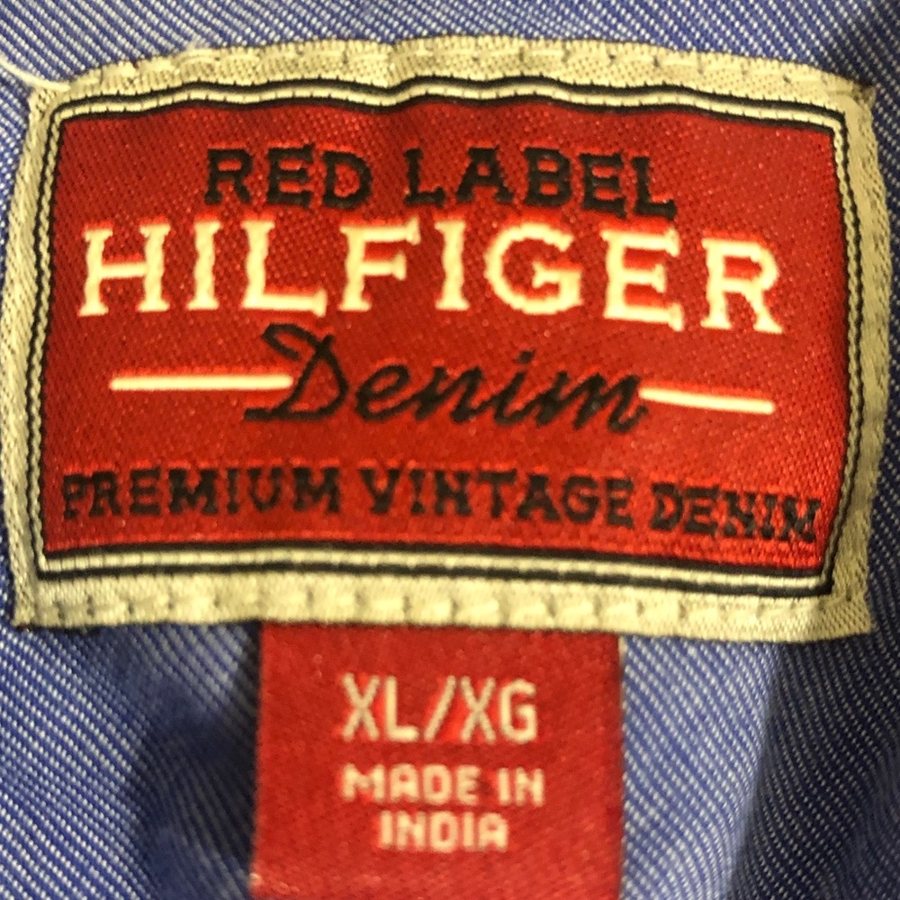 Tommy Hilfiger Red Label Blue Men’s Button Down XL - Picture 3 of 7